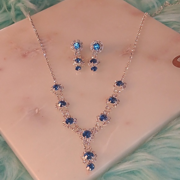 Necklace classic set Luxury crystal - Picture 1 of 4